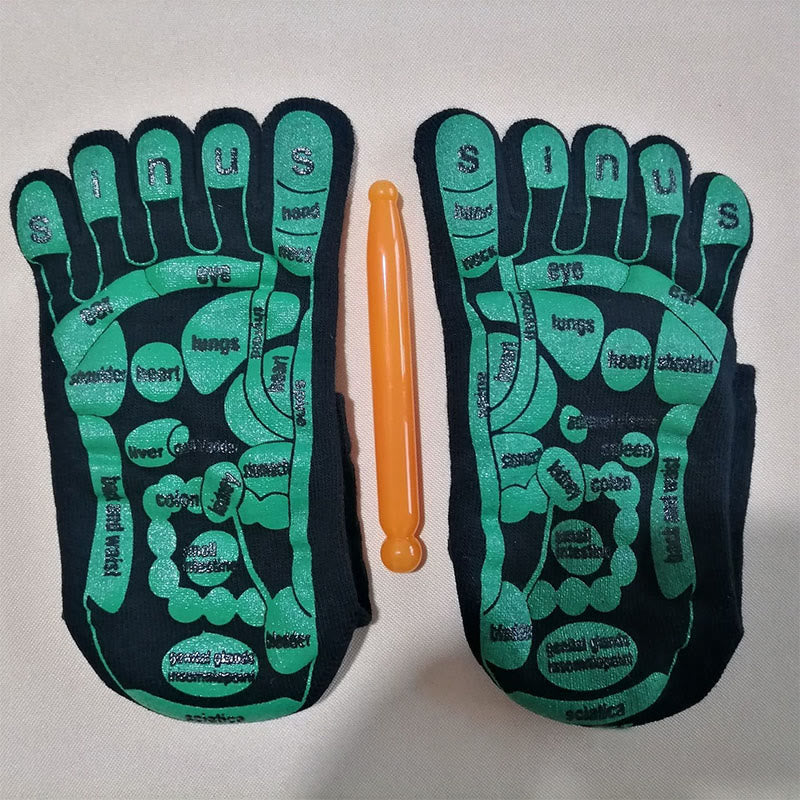 Akupressur-Reflexzonenmassage-Fußmassage-Socken - Unisex - Schwarz - image 2