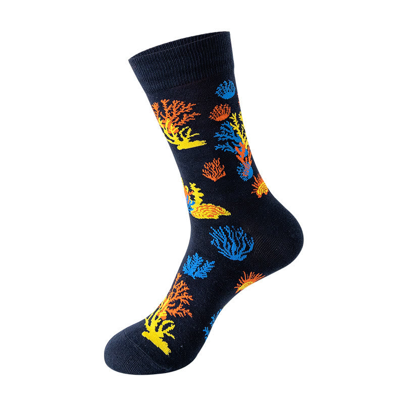 Crew-Socken mit Meerestieren in Übergröße (5 Paar)