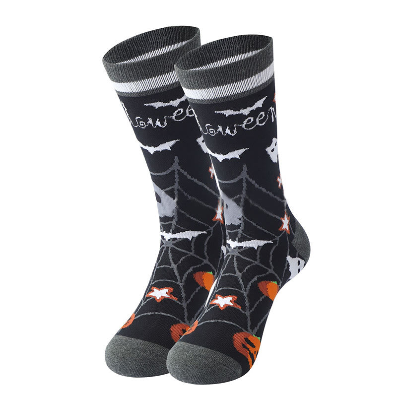 Halloween-Kürbis-Baumwollsocken (5 Paar) - image 5