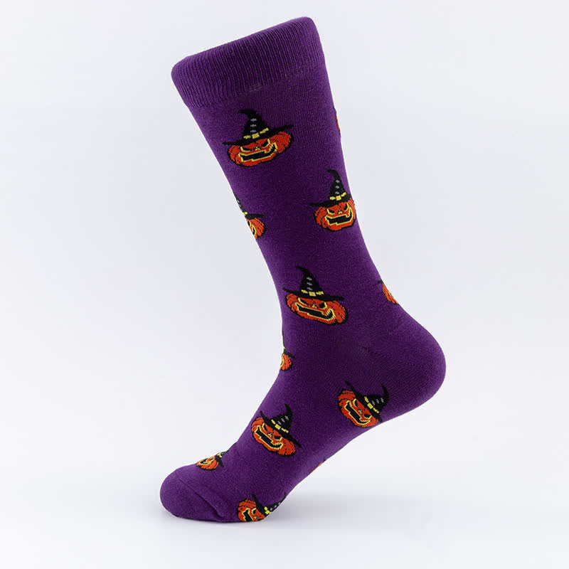 Halloween-Lounge-Crew-Socken aus Baumwolle in Übergröße (5 Paar) - image 7