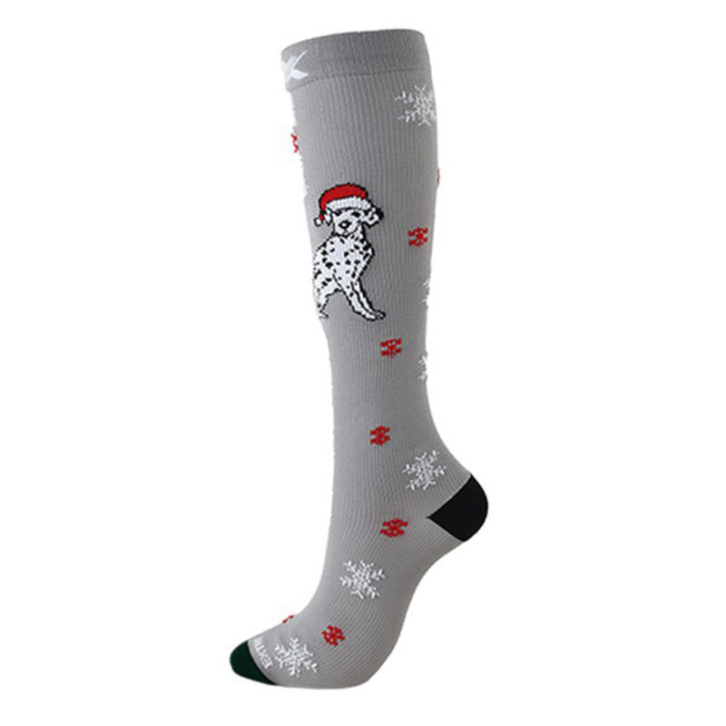 Kniehohe Kompressionsstrümpfe mit Weihnachtsmotiv (6 Paar) - image 2