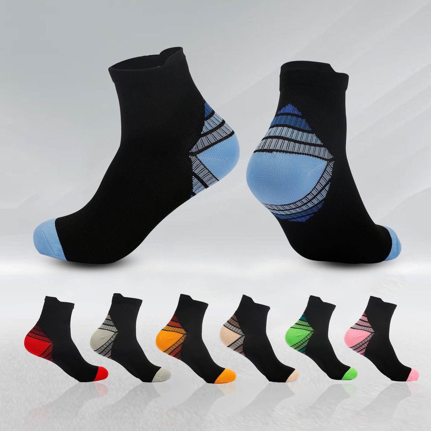 Elastische Sport-Knöchelkompressionssocken (7 Paar)