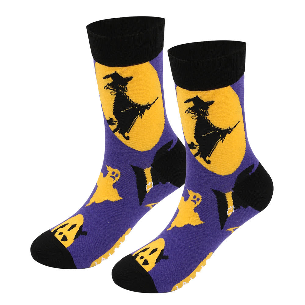 Süße Halloween-Socken mit Aufdruck in Übergröße (5 Paar) - image 2