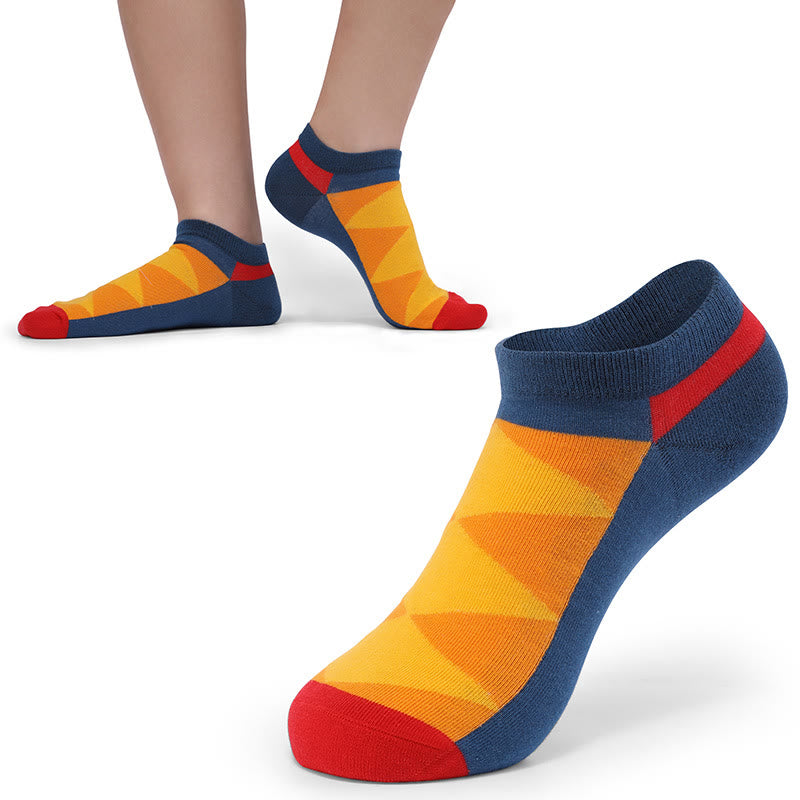 Knöchelsocken in Übergröße mit Farbkontrasten (5 Paar)
