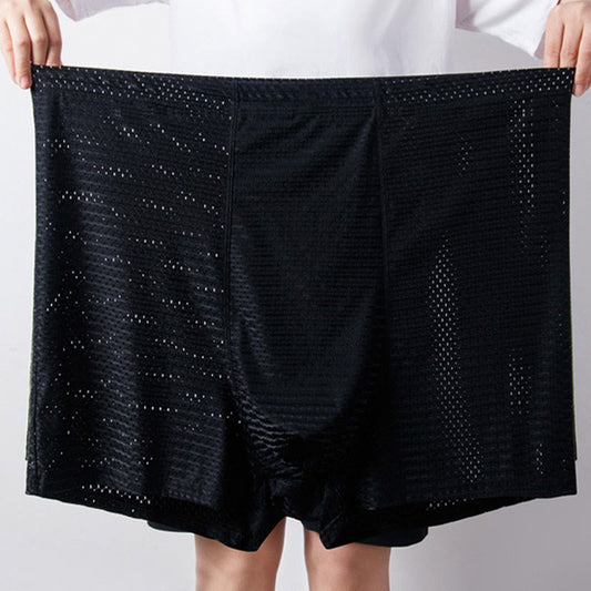 Boxershorts aus Eisseide mit hoher Taille in Übergröße (2er-Pack)