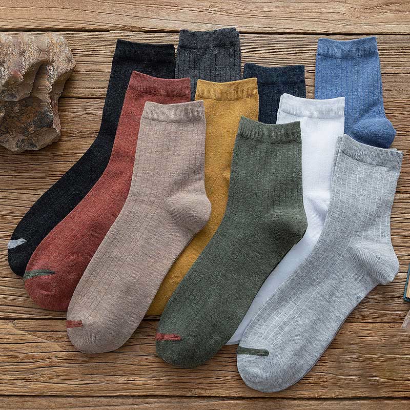 Baumwollsocken in Übergröße, einfarbig (6 Paar)