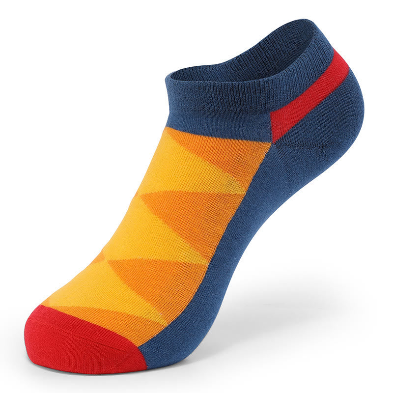 Knöchelsocken in Übergröße mit Farbkontrasten (5 Paar)