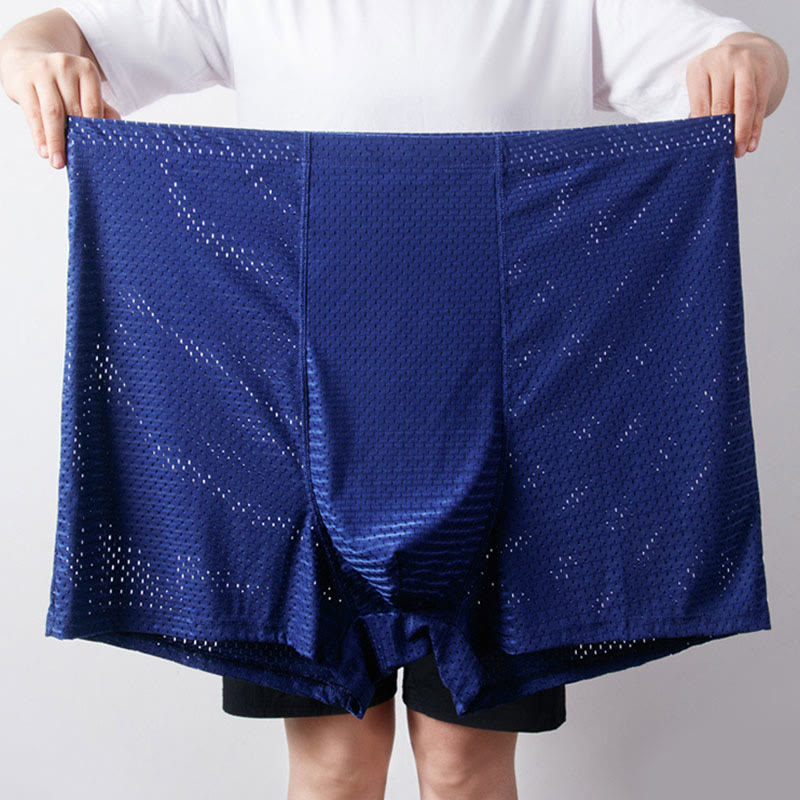 Boxershorts aus Eisseide mit hoher Taille in Übergröße (2er-Pack)