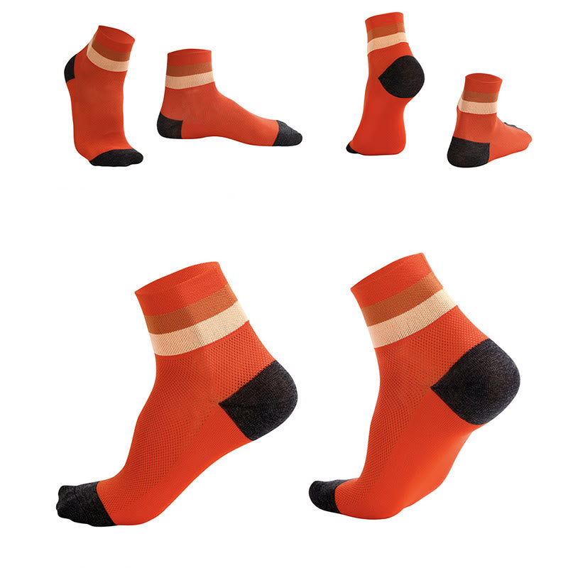 Atmungsaktive Viertelsocken in Bonbonfarben