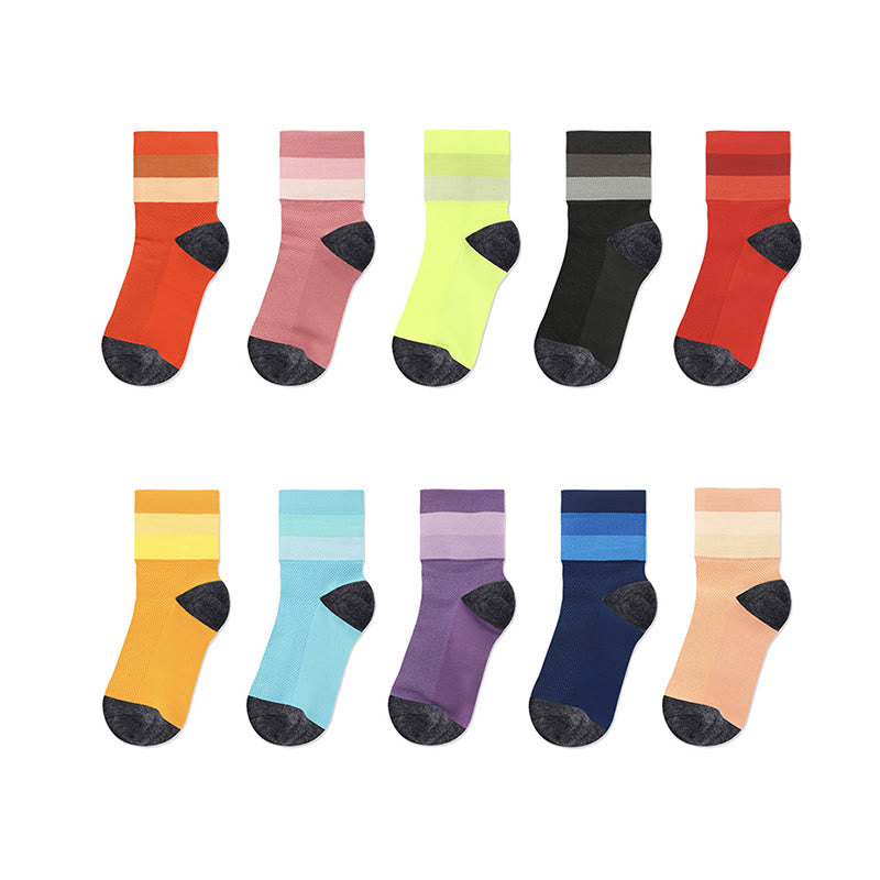 Atmungsaktive Viertelsocken in Bonbonfarben