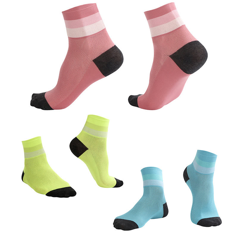 Atmungsaktive Viertelsocken in Bonbonfarben