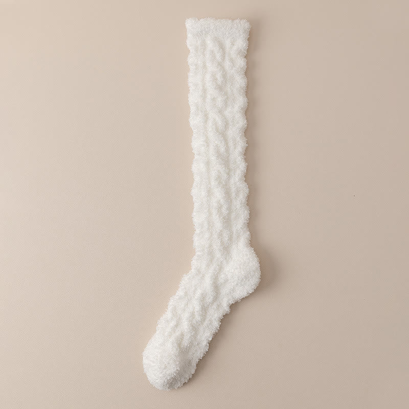 Thermo-Kniestrümpfe aus Korallenfleece in Übergröße (5 Paar)