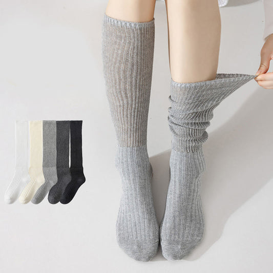 Einfarbige, stylische Slouch-Socken (3 Paar)