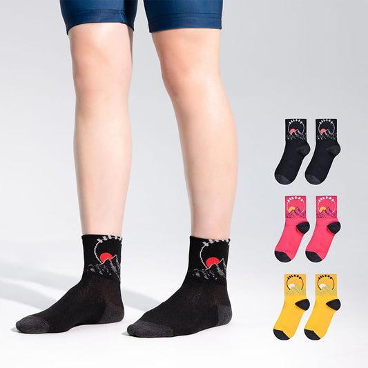 Fahrradsocken mit lustigem Muster