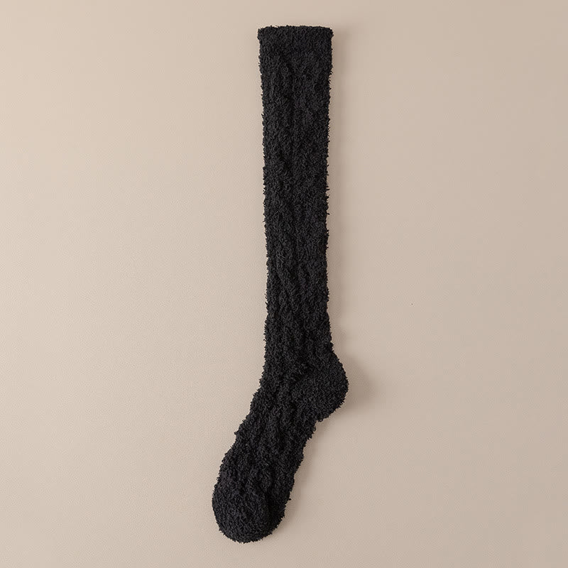 Thermo-Kniestrümpfe aus Korallenfleece in Übergröße (5 Paar)
