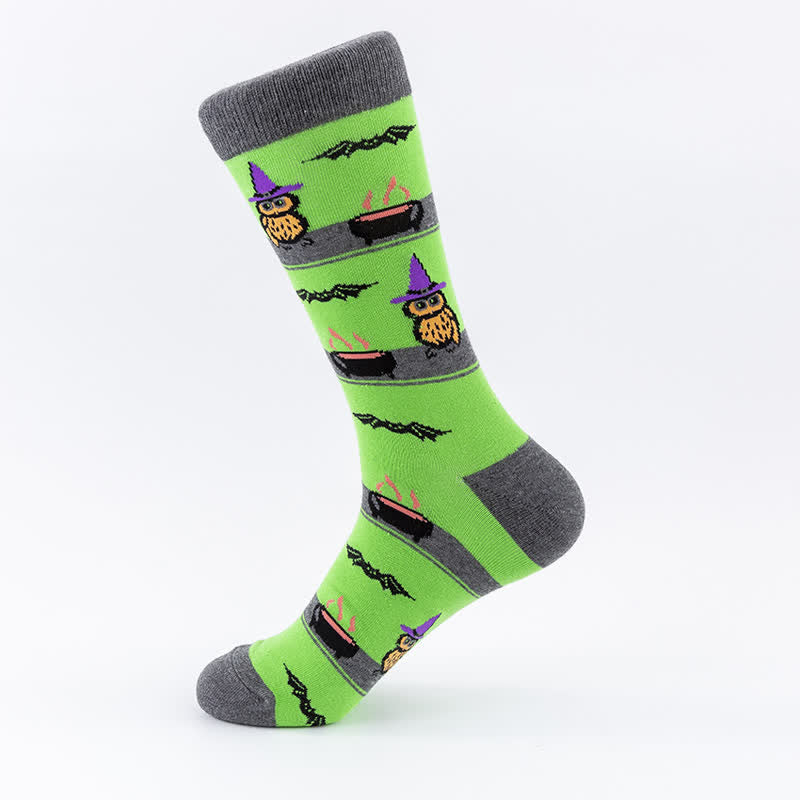 Halloween-Lounge-Crew-Socken aus Baumwolle in Übergröße (5 Paar) - image 5