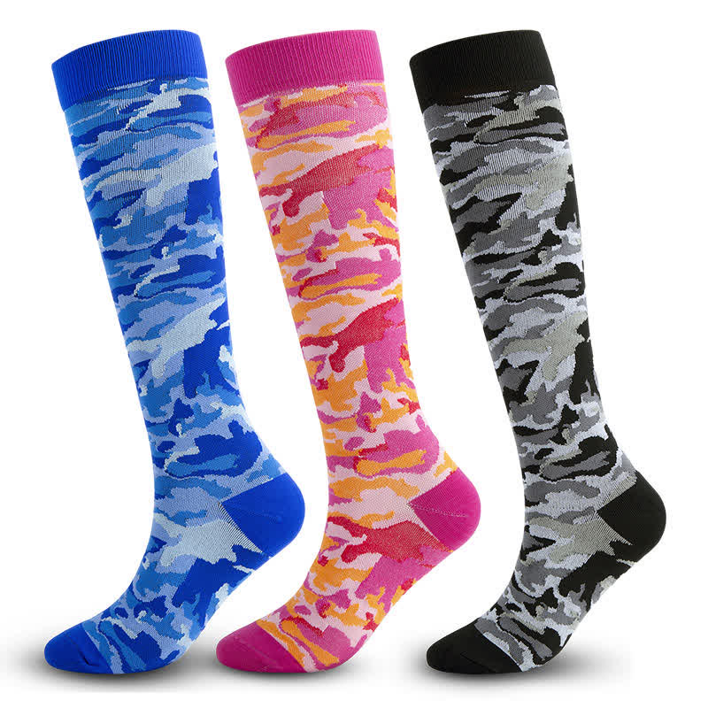 Kompressionsstrümpfe mit Camouflage-Muster (3 Paar)