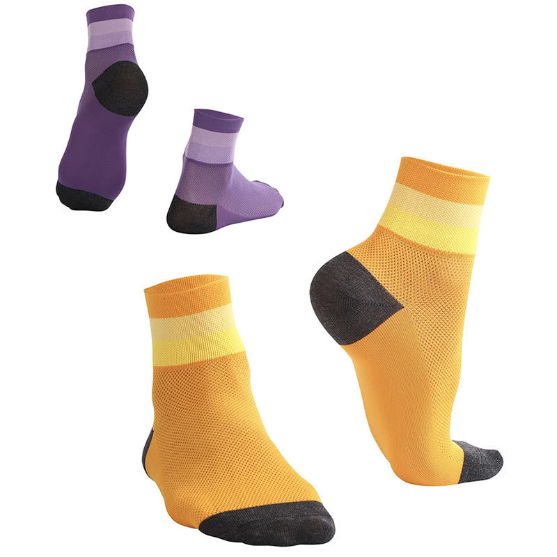 Atmungsaktive Viertelsocken in Bonbonfarben