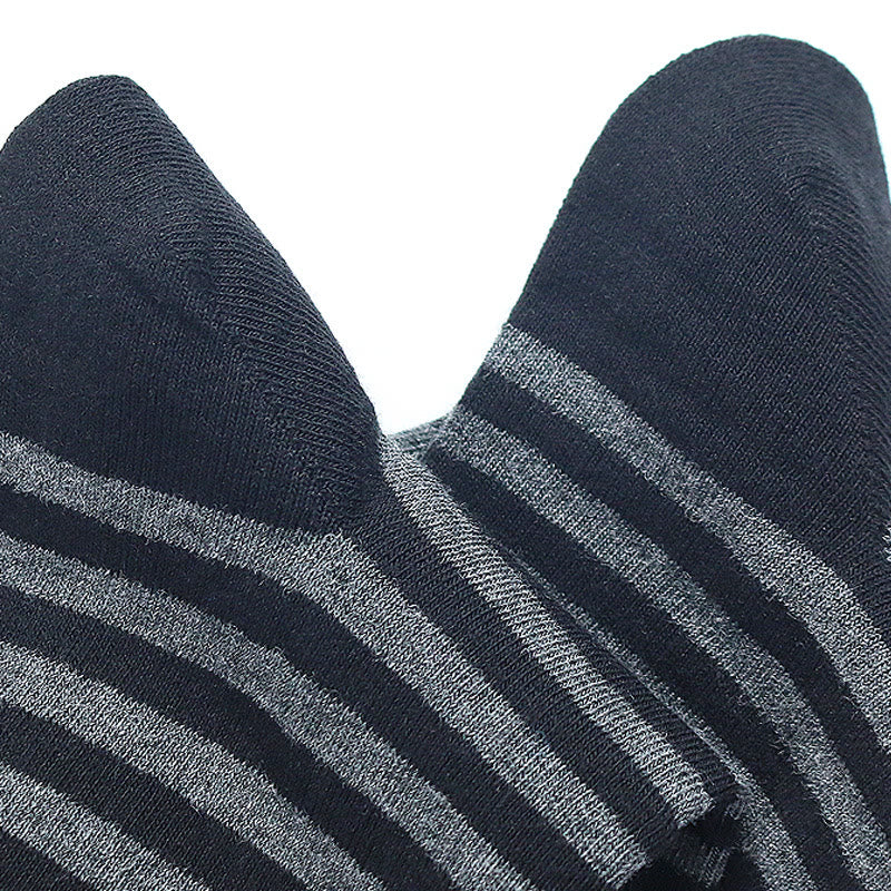 Grau gestreifte Crew-Socken in Übergröße (5 Paar)