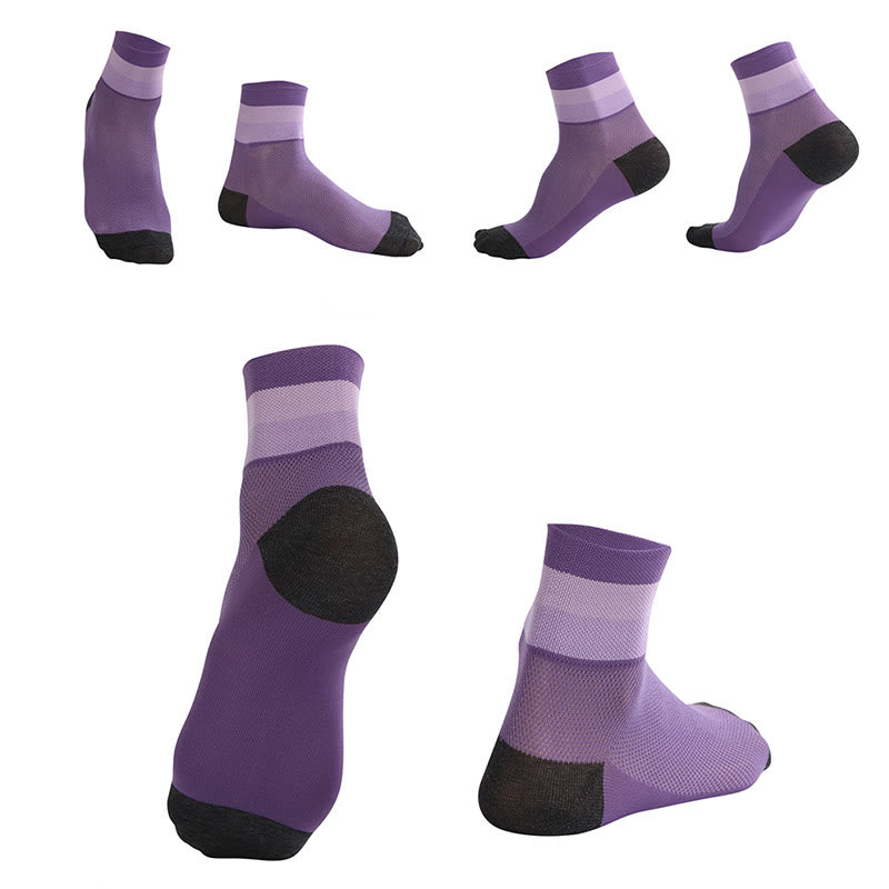 Atmungsaktive Viertelsocken in Bonbonfarben