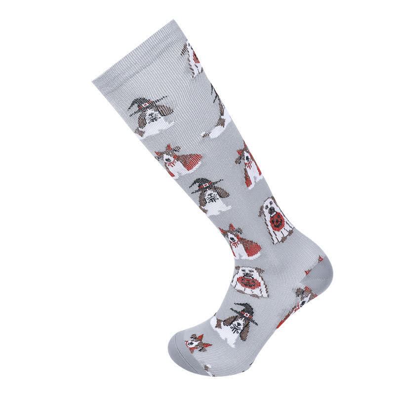 Bequeme Halloween-Kompressionssocken aus Baumwolle (3 Paar) - image 3