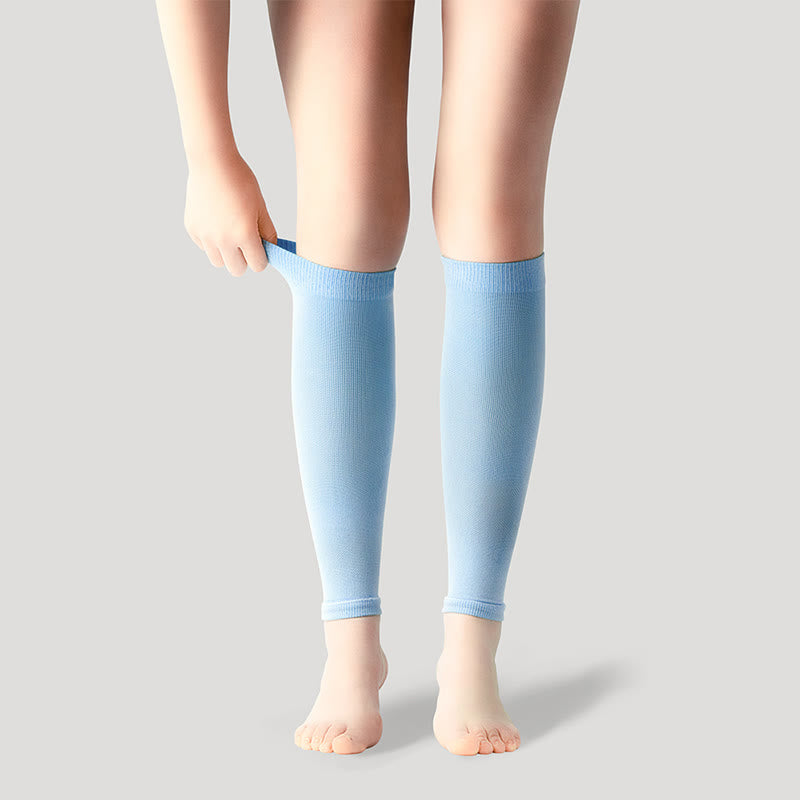 Fußlose Coole Kompressionsstrümpfe aus Eisseide, Unisex - Himmelblau - XL - image 35