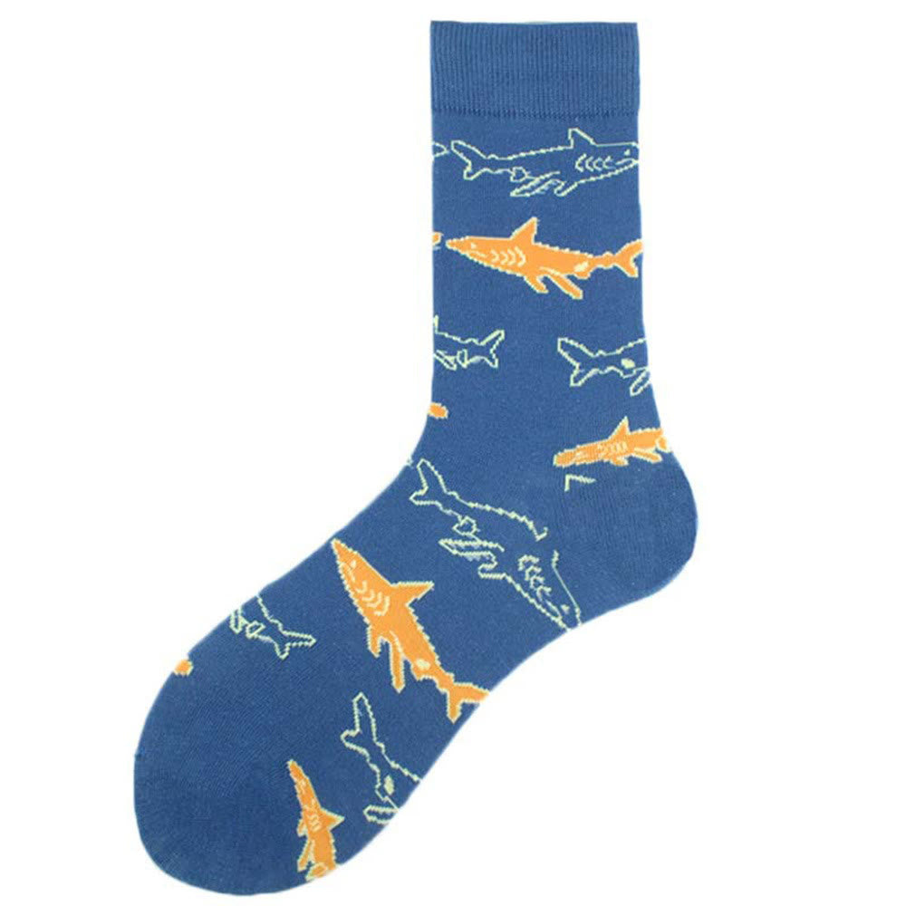 Crew-Socken mit Unterwasserhai-Motiv in Übergröße (5 Paar) - image 7