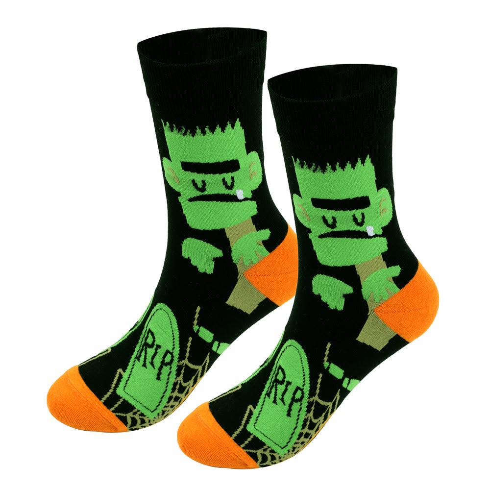 Süße Halloween-Socken mit Aufdruck in Übergröße (5 Paar) - image 3