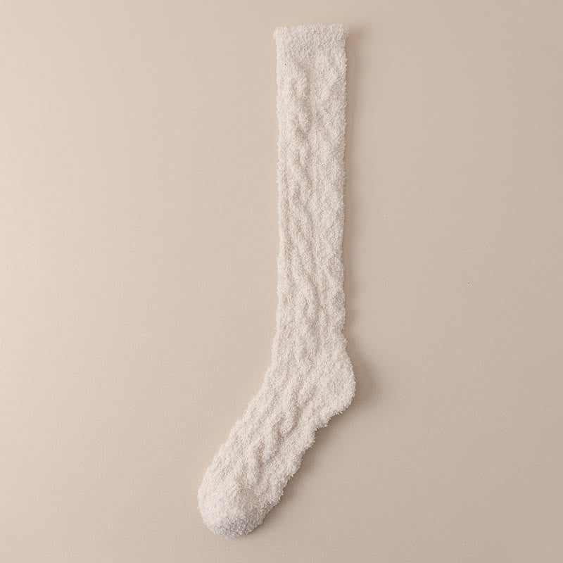 Thermo-Kniestrümpfe aus Korallenfleece in Übergröße (5 Paar)