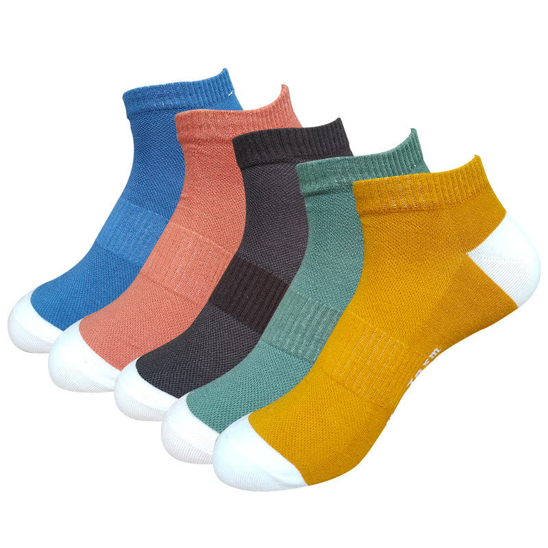 Knöchelsocken aus Netzgewebe mit Buchstaben (5 Paar) - Mehrfarbig - EU42-48 (US8-13) - image 15