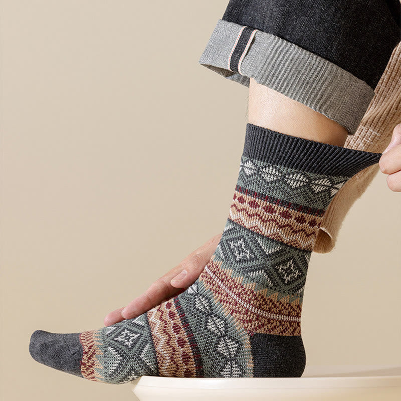 Atmungsaktive Retro-Viertel-Socken in Übergröße (3 Paar)