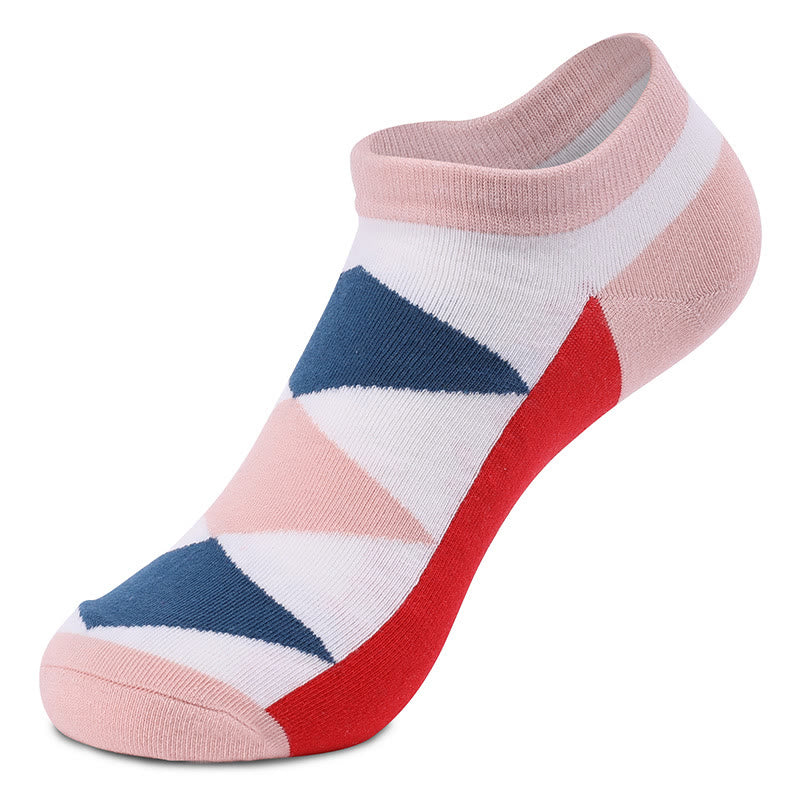 Knöchelsocken in Übergröße mit Farbkontrasten (5 Paar)