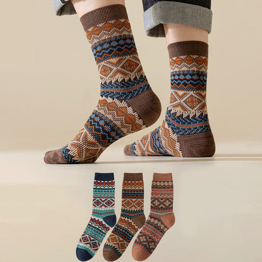 Atmungsaktive Retro-Viertel-Socken in Übergröße (3 Paar)