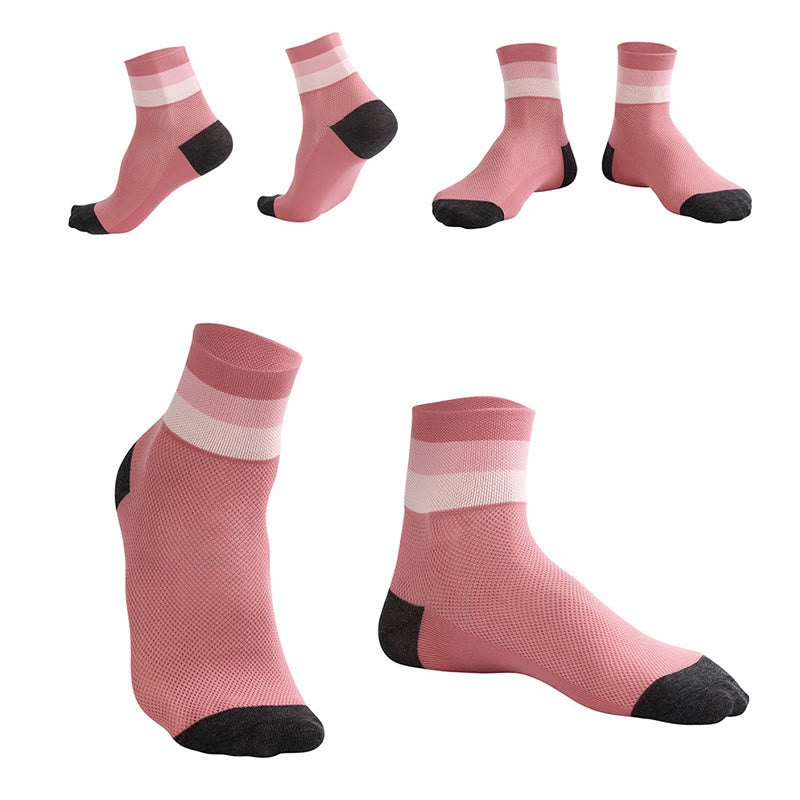 Atmungsaktive Viertelsocken in Bonbonfarben