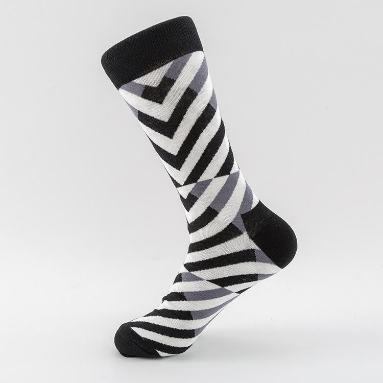 Crew-Socken mit Zebramuster in Übergröße (5 Paar)