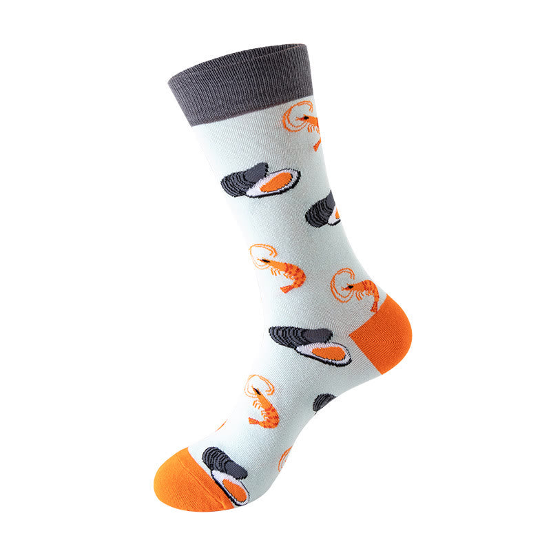 Crew-Socken mit Meerestieren in Übergröße (5 Paar)