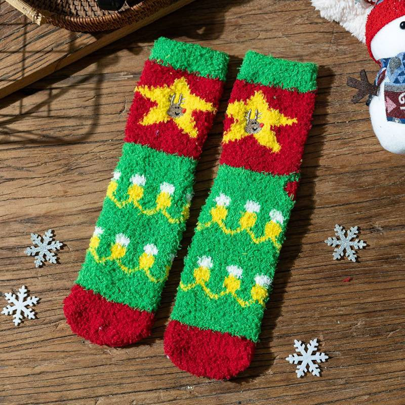 Festliche, flauschige Karosocken (6 Paar) - image 7