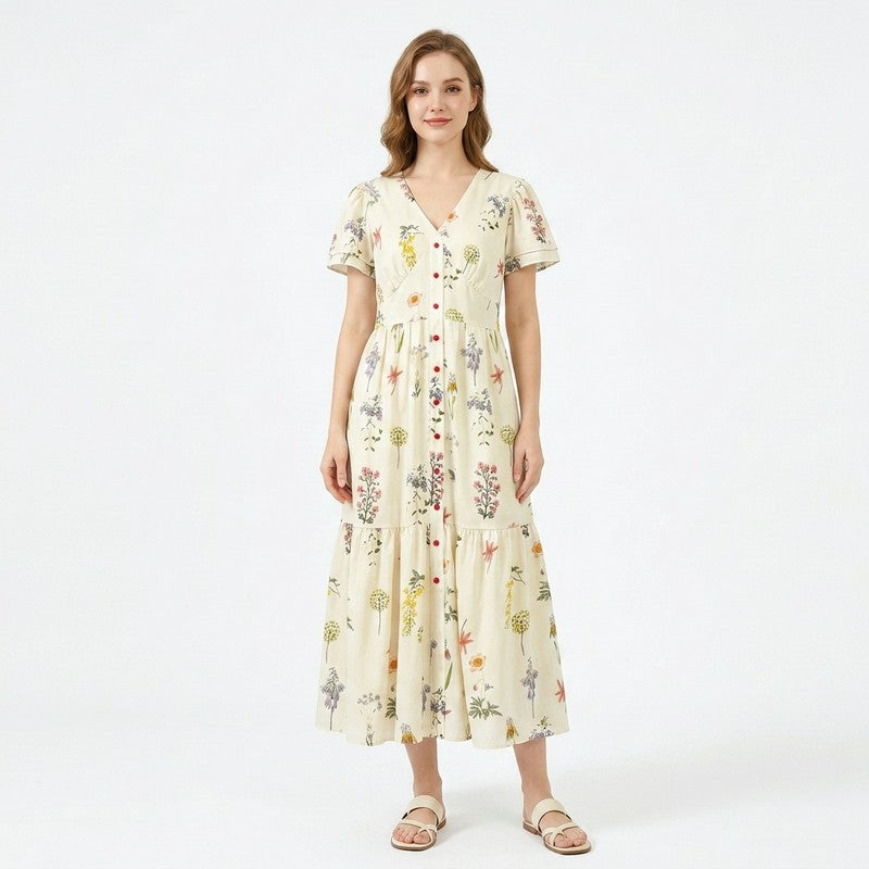 Maxikleid mit botanischer Knopfleiste - image 9