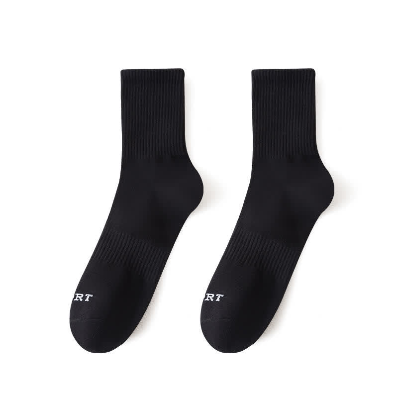 Geruchshemmende Sport-Viertelsocken aus Baumwolle (3 Paar) - Schwarz - EU43-48 (US9-13) - image 3