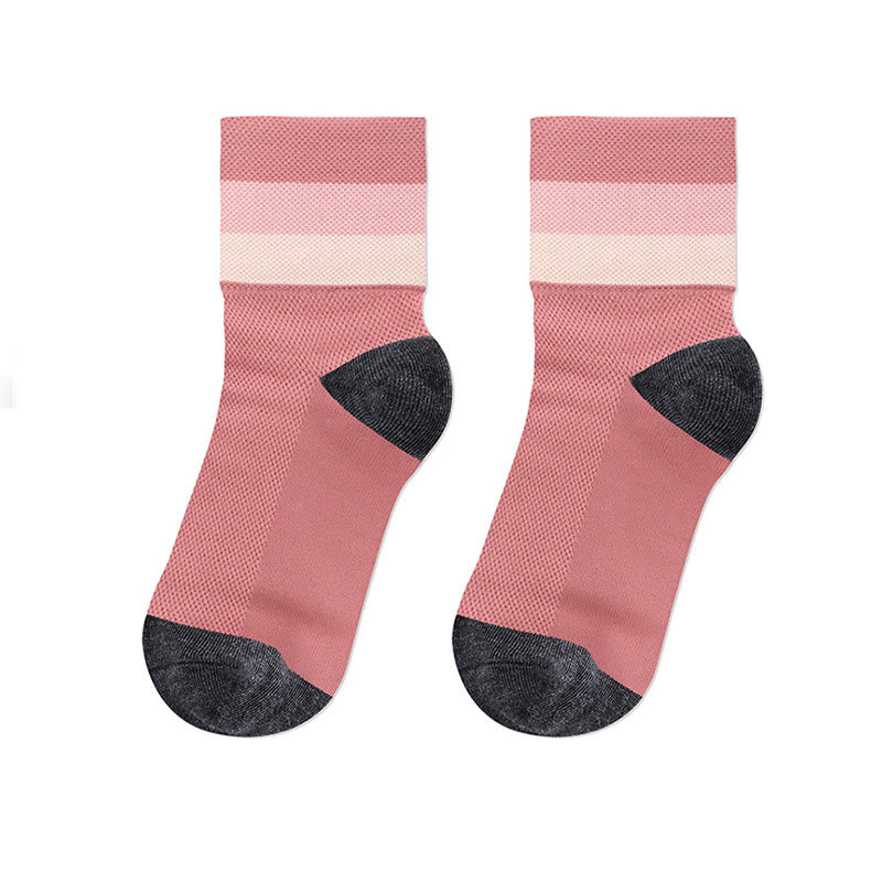 Atmungsaktive Viertelsocken in Bonbonfarben