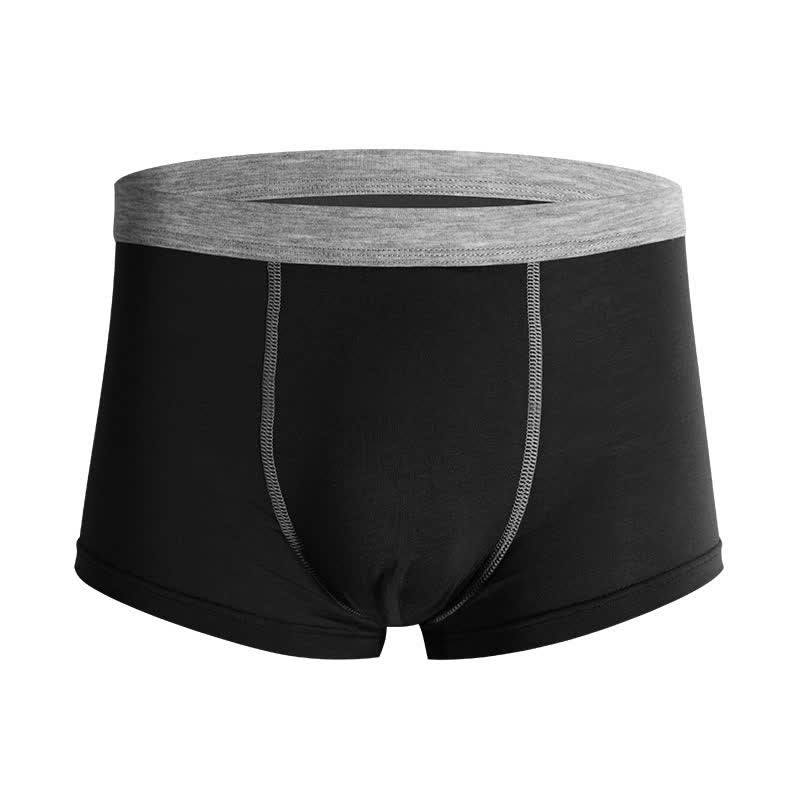 Einfarbige Fly-Boxershorts in Übergröße (6er-Pack)