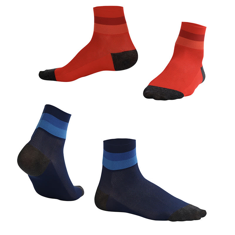 Atmungsaktive Viertelsocken in Bonbonfarben