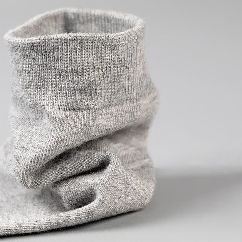 Weiche, einfarbige Viertelsocken in Übergröße (5 Paar)