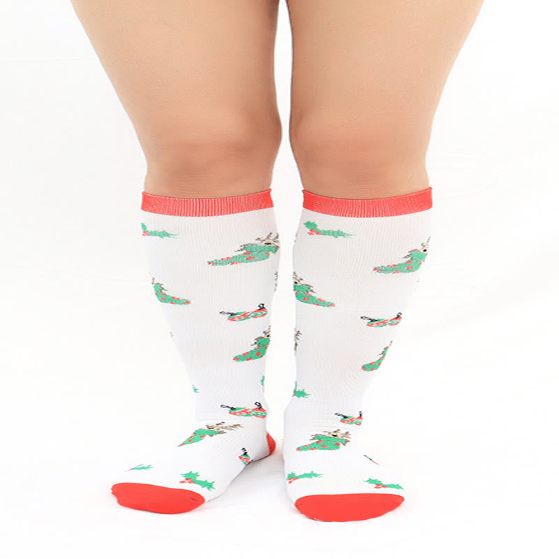 Kniehohe Kompressionsstrümpfe für den Weihnachtssport (6 Paar) - image 4