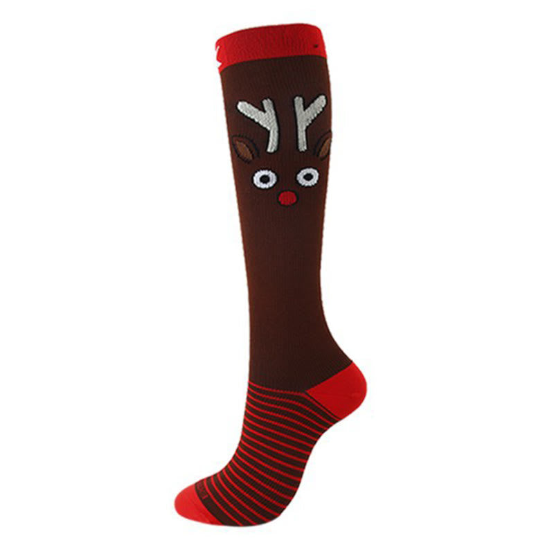 Kniehohe Kompressionsstrümpfe mit Weihnachtsmotiv (6 Paar) - image 3