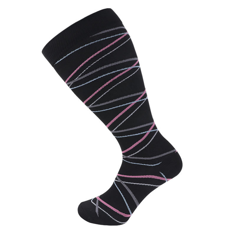 2XL-7XL Ribbon Kompressionsstrümpfe in Übergröße (3 Paar)