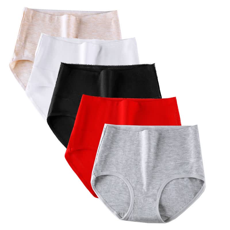 Bequeme Höschen mit hoher Taille in Übergröße (4er-Pack)