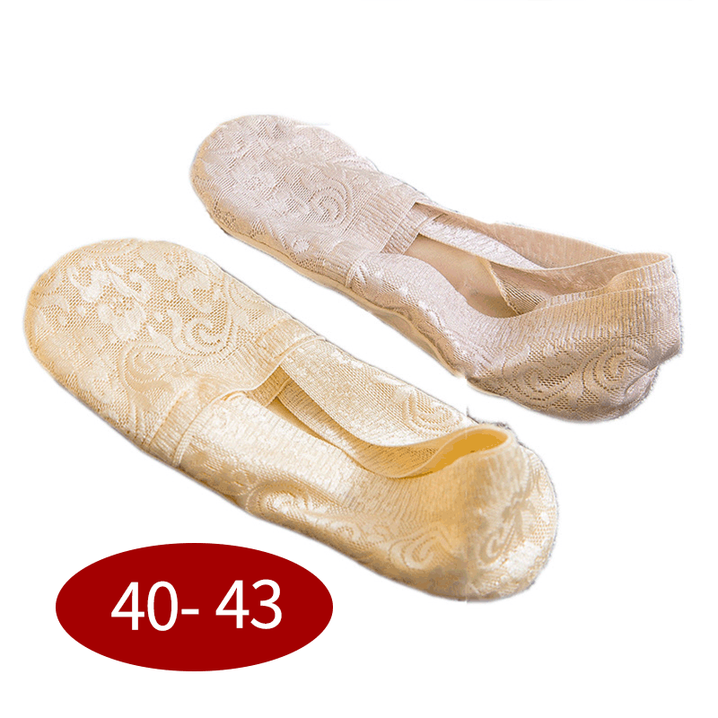 Unsichtbare Socken mit Blumenmuster und Spitze (5 Paar) - image 5