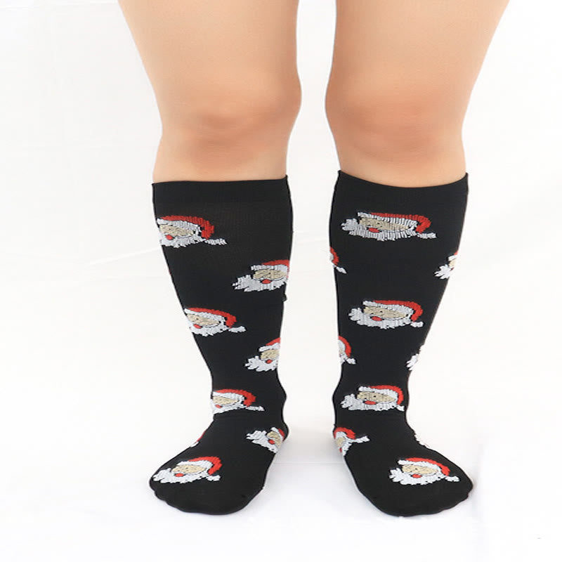 Kniehohe Kompressionsstrümpfe für den Weihnachtssport (6 Paar) - image 2