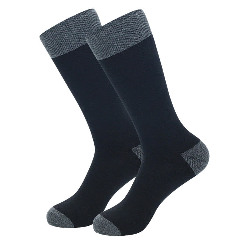 Grau gestreifte Crew-Socken in Übergröße (5 Paar)